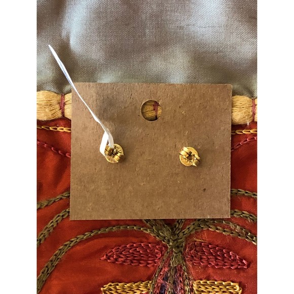 Green Onyx 24 KT Gold Over 925 Sterling Silver Post Fine Designer Jewelry - Picture 9 of 9